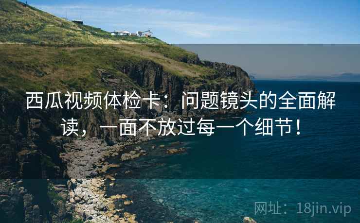 西瓜视频体检卡：问题镜头的全面解读，一面不放过每一个细节！